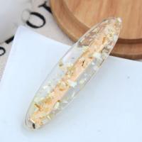 Alligator Hair Clip, Zinc Alloy, with Plastic, plated, for woman 67*15mm 