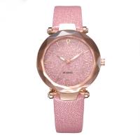Women Wrist Watch, PU Leather, with zinc alloy dial & Glass, Chinese movement, rose gold color plated, for woman nickel, lead & cadmium free Approx 9 Inch 
