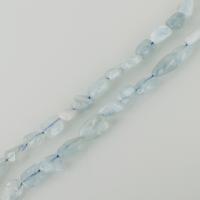 Aquamarin Perlen, blau, 5x11mm, Bohrung:ca. 1.5mm, Länge:ca. 15.5 ZollInch, ca. 37PCs/Strang, verkauft von Strang