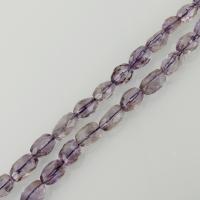 Natürliche Amethyst Perlen, violett, 6x10mm, Bohrung:ca. 1.5mm, Länge:ca. 36 ZollInch, ca. 36PCs/Strang, verkauft von Strang