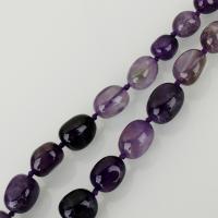 Natürliche Amethyst Perlen, violett, 14x20mm, Bohrung:ca. 1.5mm, Länge:ca. 17.5 ZollInch, ca. 27PCs/Strang, verkauft von Strang