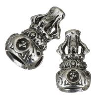Zinc Alloy Jewelry Beads, Calabash, silver color Approx 1.5m,5mm, Inner Approx 3mm 
