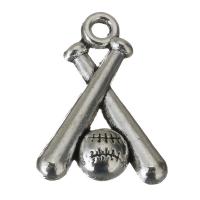 Zinc Alloy Jewelry Pendants, Baseball, silver color Approx 2mm 