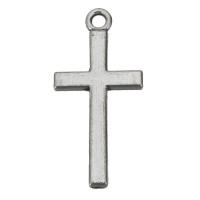 Цинкового сплава крест подвески, цинковый сплав, Инсус крест, серебряный отверстие:Приблизительно 2mm, продается PC