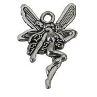 Zinc Alloy Jewelry Pendants, Angel, silver color Approx 1.5mm 