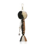 Decorative Tassel, Zinc Alloy, with Cotton Thread & Shell, plated, handmade & for woman 290mm 
