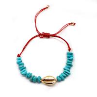 Zinc Alloy Turquoise Bracelets, with Cotton Cord & Zinc Alloy, plated, Adjustable & fashion jewelry & for woman Approx 12.2 Inch 