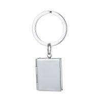 Stainless Steel Key Clasp, plated, Unisex silver color 