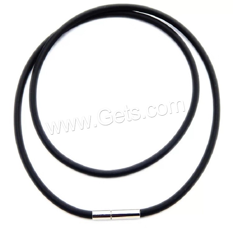 PVC-Kabel Kette Halskette, mit Edelstahl, unisex, schwarz, 10StrangStrang/Menge, verkauft von Menge