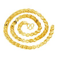 Ожерелье ручной латунные, Латунь, ювелирные изделия моды & разные стили для выбора & Женский, Золотой, длина:19.6 дюймовый, продается Strand