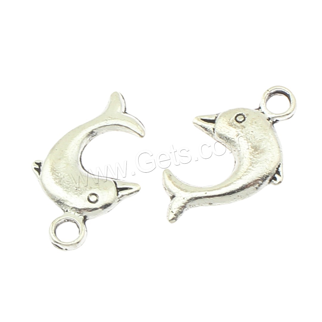 Zinklegierung Tier Anhänger, Fisch, plattiert, großes Loch, keine, 13x21x3mm, Bohrung:ca. 3mm, ca. 380PCs/Tasche, verkauft von Tasche