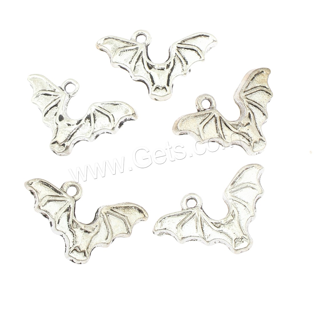 Zinklegierung Tier Anhänger, Fledermaus, plattiert, keine, 23x15x3mm, Bohrung:ca. 2mm, ca. 330PCs/Tasche, verkauft von Tasche