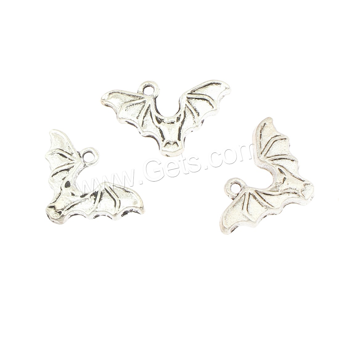 Zinklegierung Tier Anhänger, Fledermaus, plattiert, keine, 23x15x3mm, Bohrung:ca. 2mm, ca. 330PCs/Tasche, verkauft von Tasche