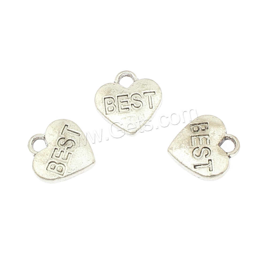 Zinc Alloy Heart Pendants, plated, more colors for choice, 12x13x2mm, Hole:Approx 2mm, Approx 555PCs/Bag, Sold By Bag