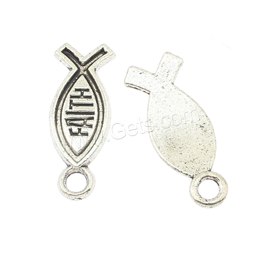 Bijoux pendentifs en Zinc alliage , alliage de zinc, poisson, Placage, grand trou, plus de couleurs à choisir, 9x25x2mm, Trou:Environ 3mm, Environ 416PC/sac, Vendu par sac