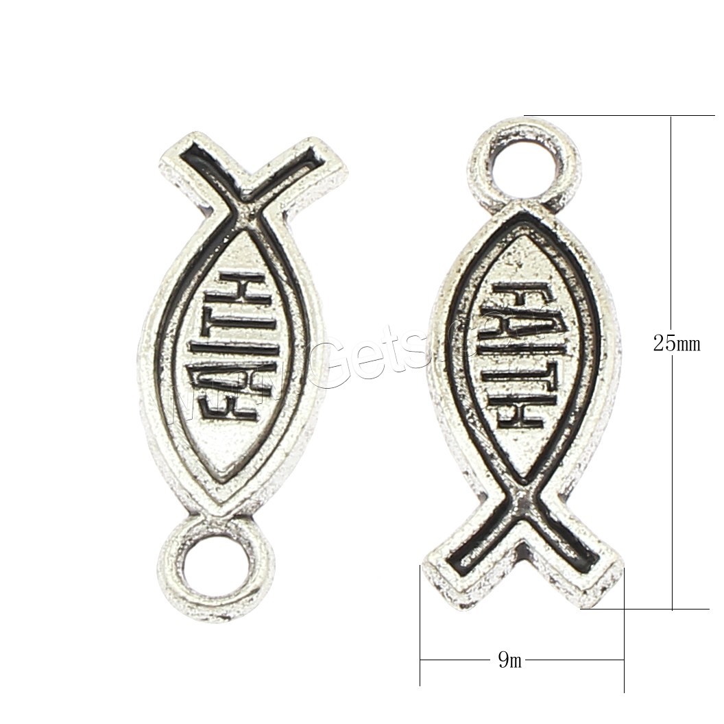 Bijoux pendentifs en Zinc alliage , alliage de zinc, poisson, Placage, grand trou, plus de couleurs à choisir, 9x25x2mm, Trou:Environ 3mm, Environ 416PC/sac, Vendu par sac