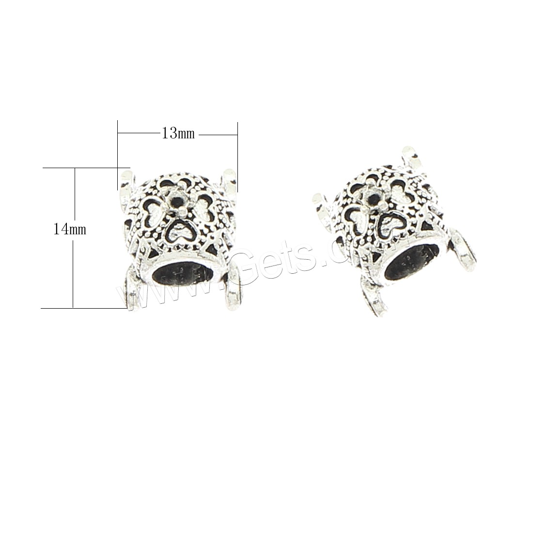Zinc Alloy Jewelry Beads, plated, large hole, more colors for choice, 14x13x11mm, Hole:Approx 5mm, Approx 140PCs/Bag, Sold By Bag