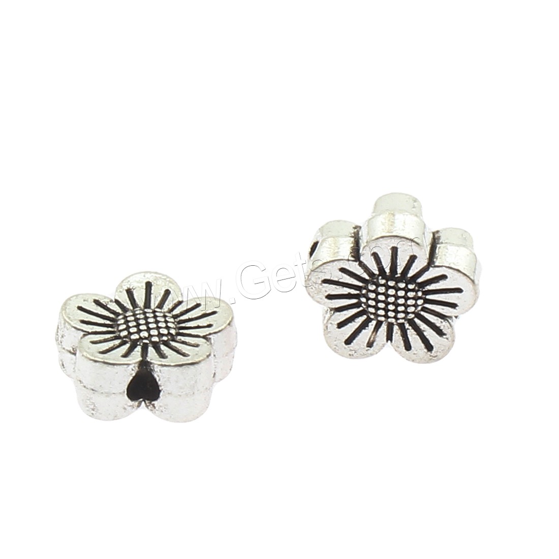 Zinc Alloy Flower Beads, plated, more colors for choice, 9x4mm, Hole:Approx 1mm, Approx 500PCs/Bag, Sold By Bag