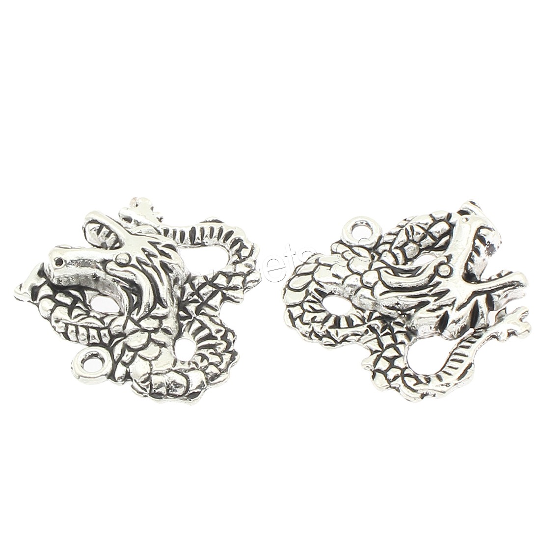 Zinc Alloy Jewelry Pendants, Dragon, plated, large hole, more colors for choice, 29x27x6mm, Hole:Approx 3mm, Approx 100PCs/Bag, Sold By Bag