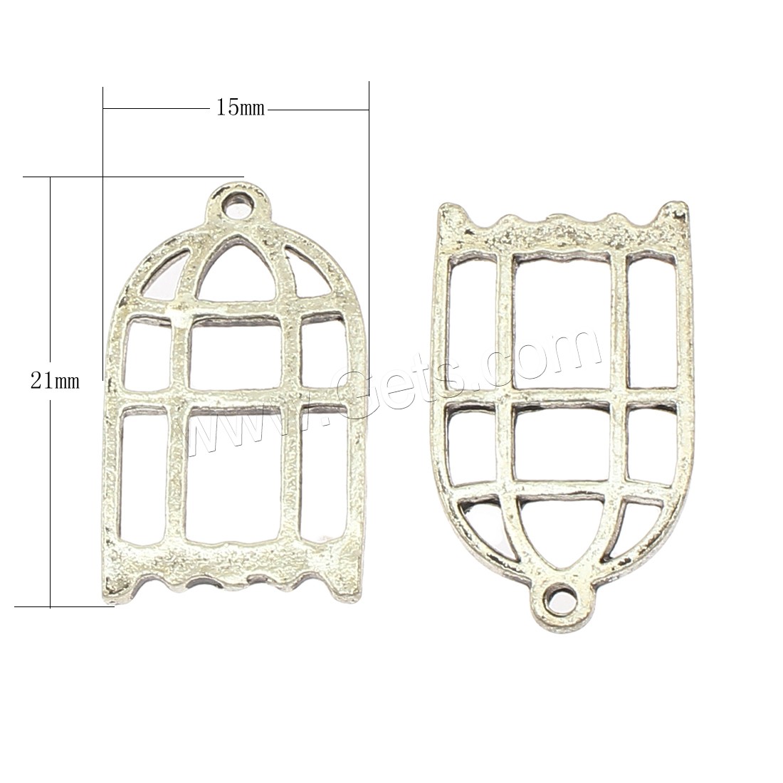 Zinc Alloy Jewelry Pendants, Cage, plated, more colors for choice, 15x21x2mm, Hole:Approx 2mm, Approx 260PCs/Bag, Sold By Bag