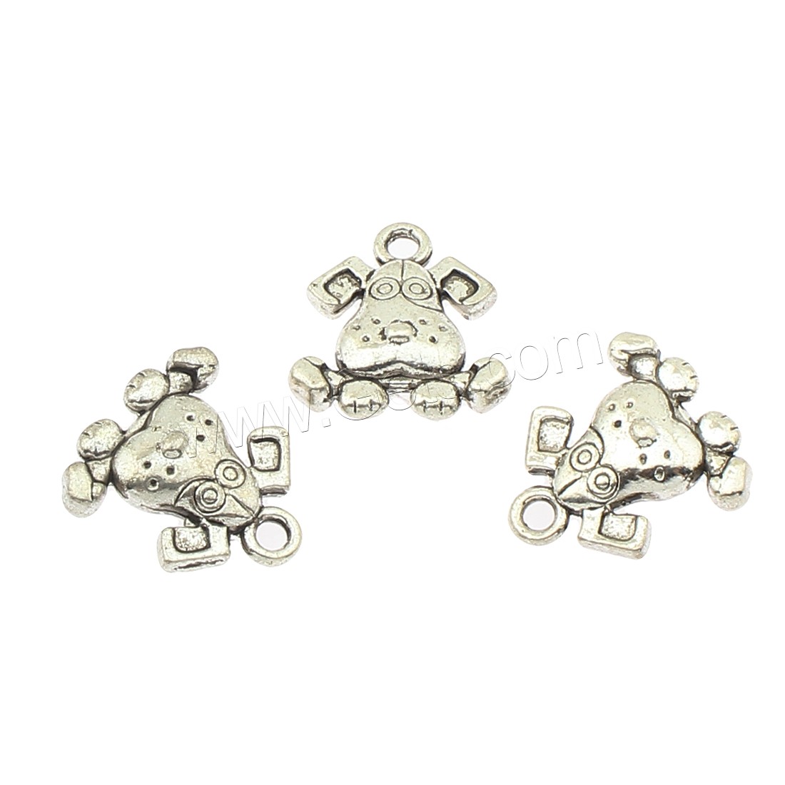 Zinklegierung Tier Anhänger, Frosch, plattiert, keine, 15x16x5mm, Bohrung:ca. 2mm, ca. 290PCs/Tasche, verkauft von Tasche