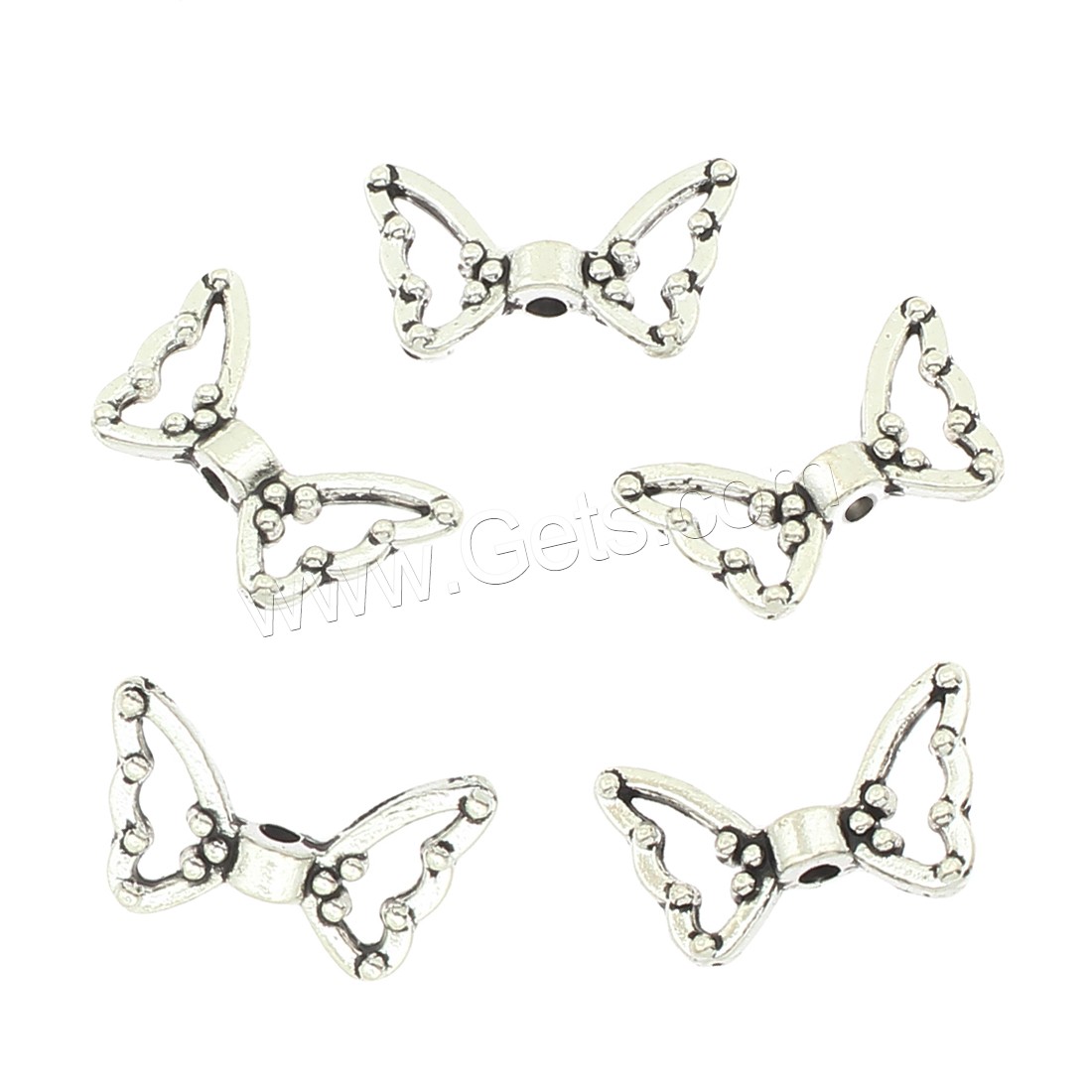 Zinklegierung Tier Anhänger, Schmetterling, plattiert, keine, 18x11x4mm, Bohrung:ca. 2mm, ca. 625PCs/Tasche, verkauft von Tasche