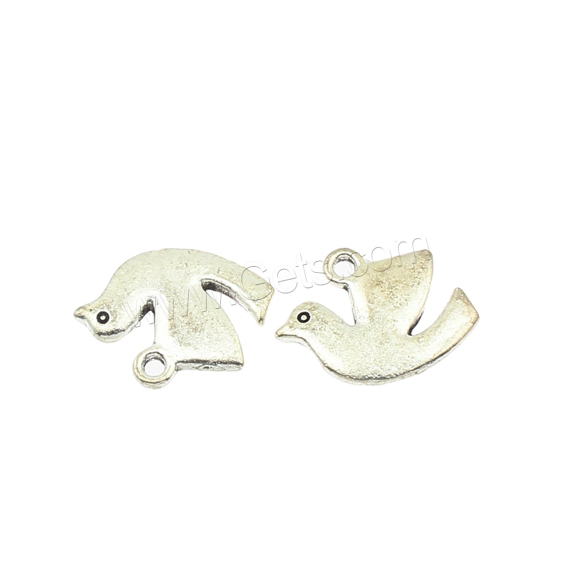 Zinc Alloy Animal Pendants, Dove, plated, more colors for choice, 16x14x2mm, Hole:Approx 2mm, Approx 410PCs/Bag, Sold By Bag