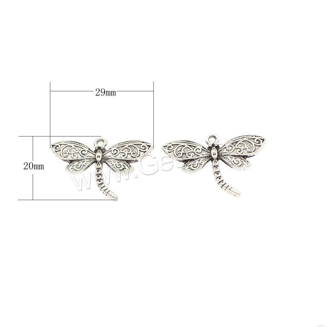 Zinc Alloy Animal Pendants, Dragonfly, plated, more colors for choice, 29x20x3mm, Hole:Approx 2mm, Approx 270PCs/Bag, Sold By Bag