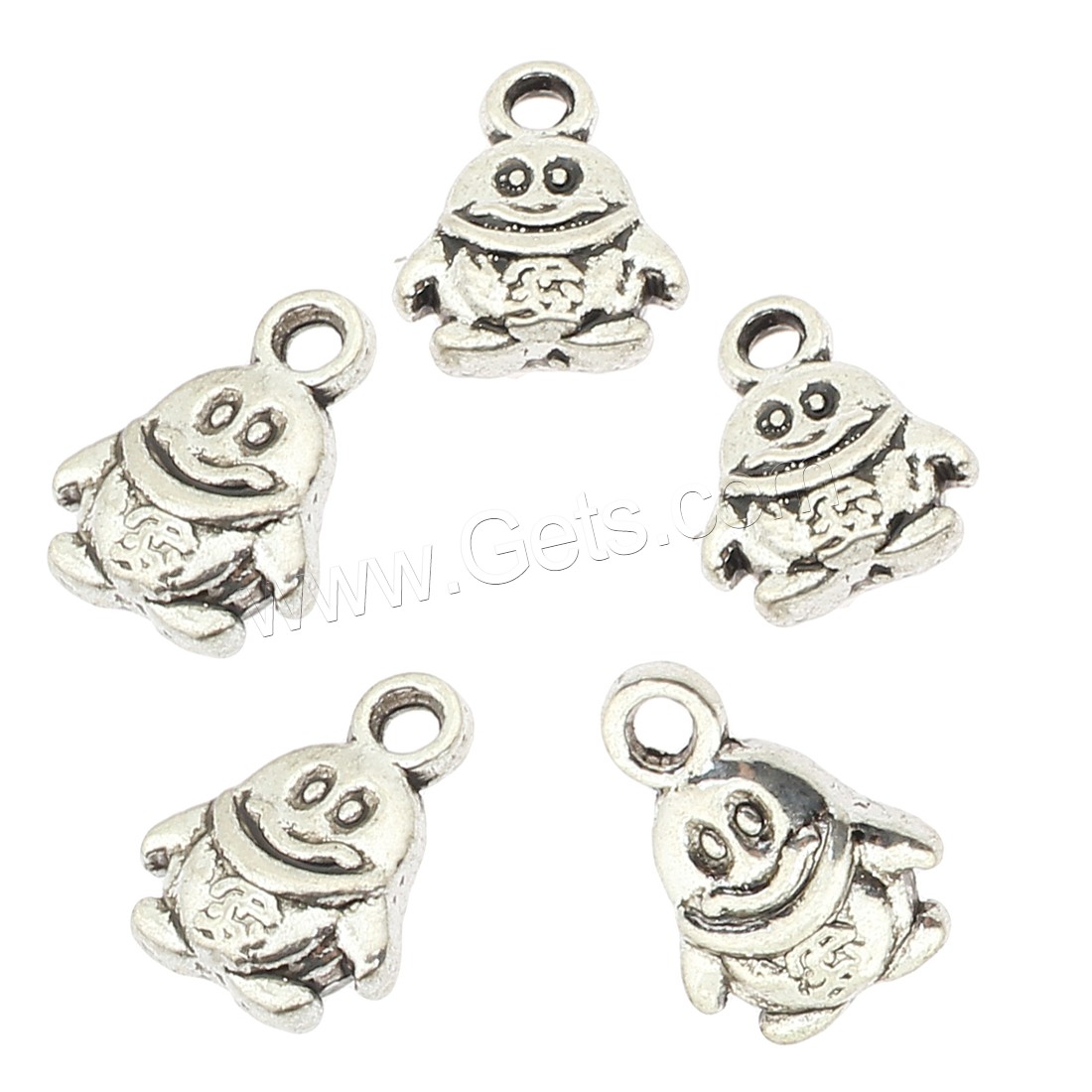 Zinc Alloy Animal Pendants, Penguin, plated, more colors for choice, 10x13x4mm, Hole:Approx 2mm, Approx 380PCs/Bag, Sold By Bag