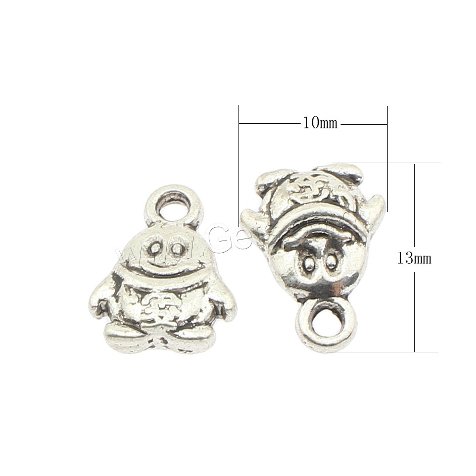 Zinc Alloy Animal Pendants, Penguin, plated, more colors for choice, 10x13x4mm, Hole:Approx 2mm, Approx 380PCs/Bag, Sold By Bag