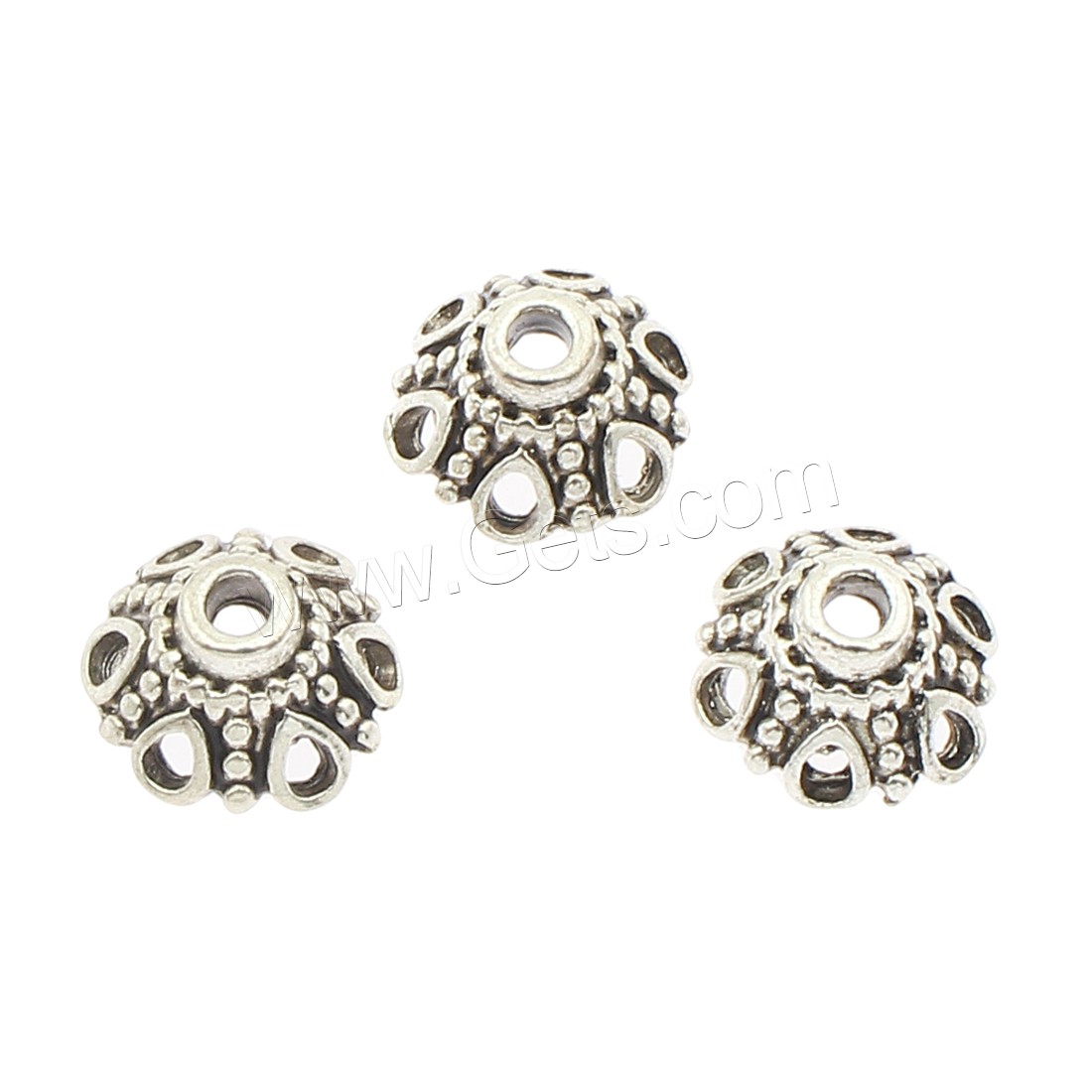 Zinc Alloy Bead Caps, plated, more colors for choice, 12x12x7mm, Hole:Approx 2mm, Approx 350PCs/Bag, Sold By Bag