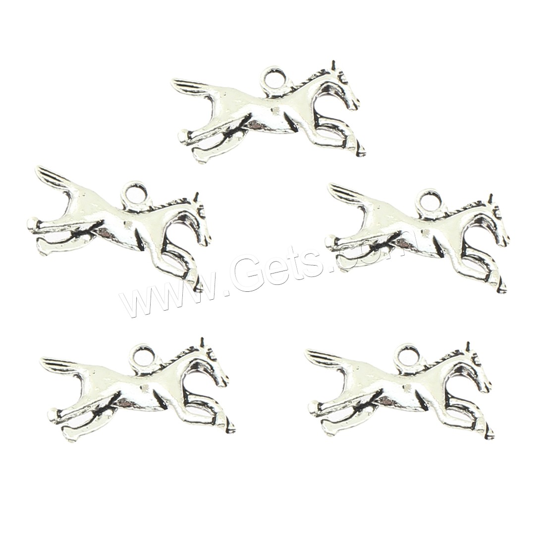 Zinc Alloy Animal Pendants, Horse, plated, more colors for choice, 22x13x3mm, Hole:Approx 2mm, Approx 330PCs/Bag, Sold By Bag