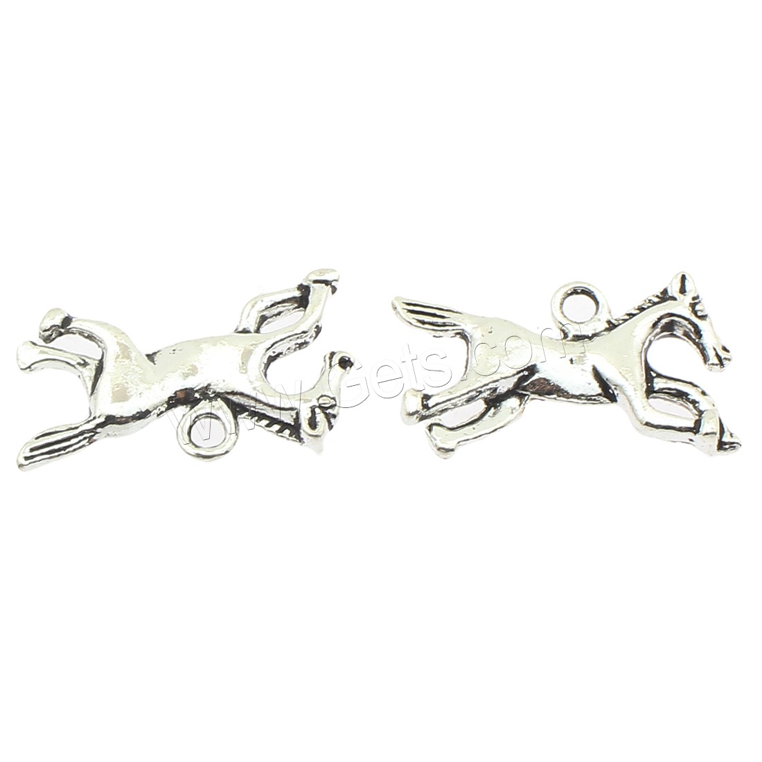 Zinc Alloy Animal Pendants, Horse, plated, more colors for choice, 22x13x3mm, Hole:Approx 2mm, Approx 330PCs/Bag, Sold By Bag