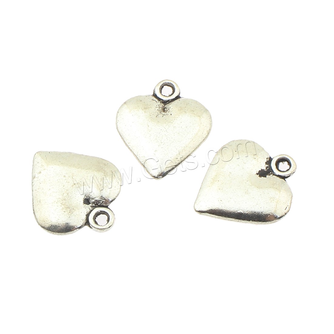 Zinc Alloy Heart Pendants, plated, more colors for choice, 14x16x3mm, Hole:Approx 2mm, Approx 330PCs/Bag, Sold By Bag