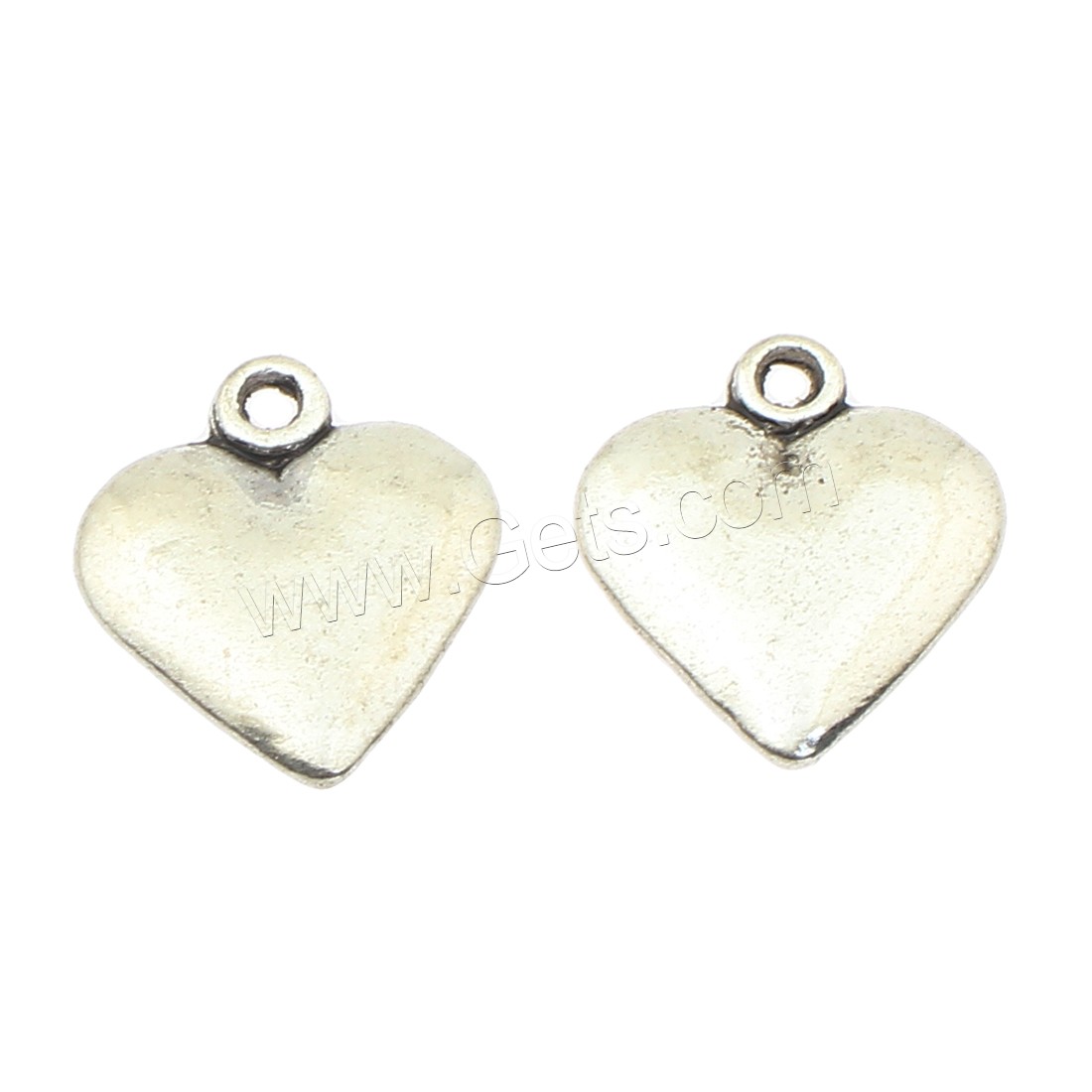 Zinc Alloy Heart Pendants, plated, more colors for choice, 14x16x3mm, Hole:Approx 2mm, Approx 330PCs/Bag, Sold By Bag