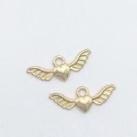 Zinc Alloy Heart Pendants, Winged Heart, KC gold color plated Approx 1mm 