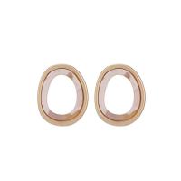 Acrylic Stud Earring, with Zinc Alloy, sterling silver post pin, 2 pieces & for woman, 17mm 