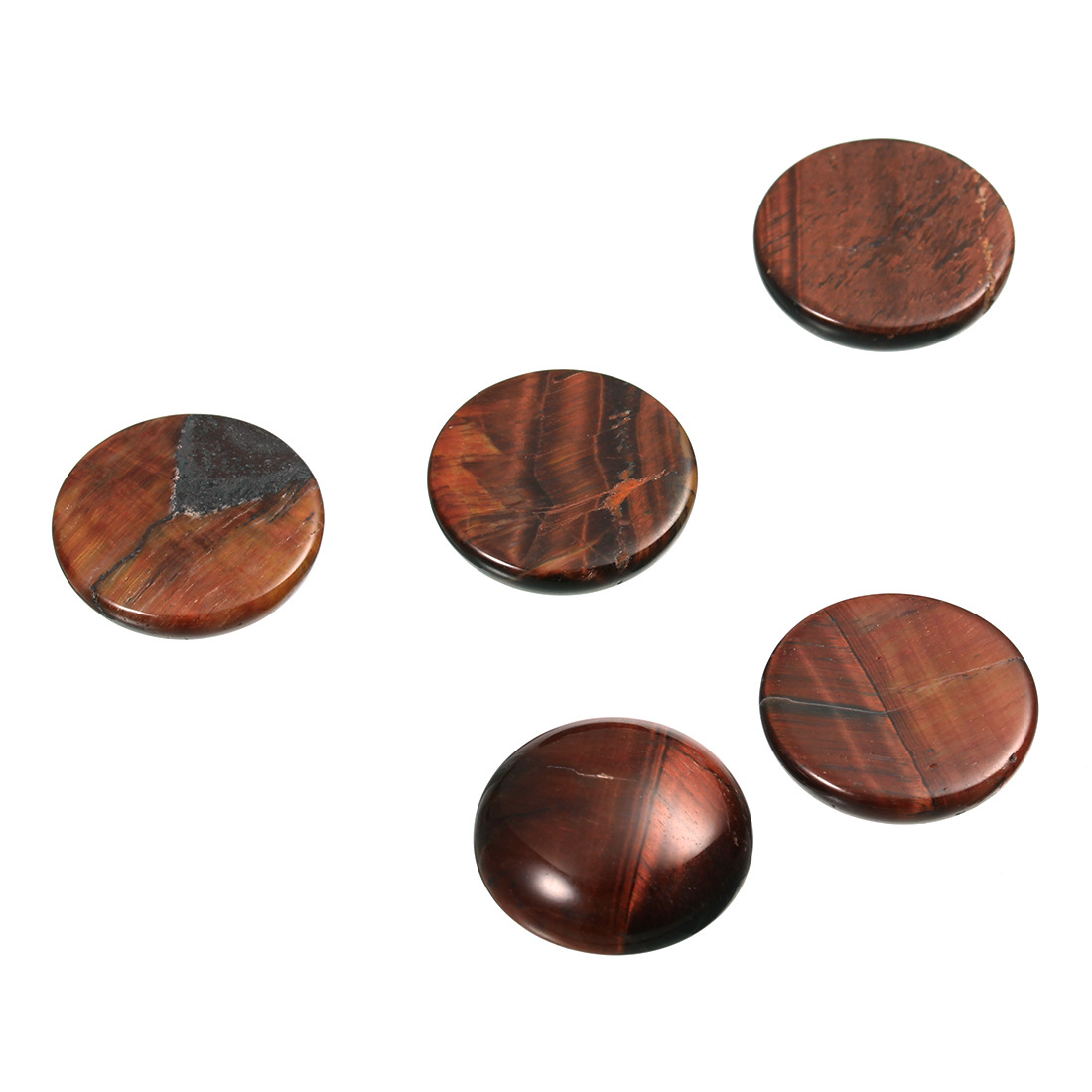 Tiger Eye Cabochon, different size for choice & flat back, 20PCs/Bag, Sold By Bag