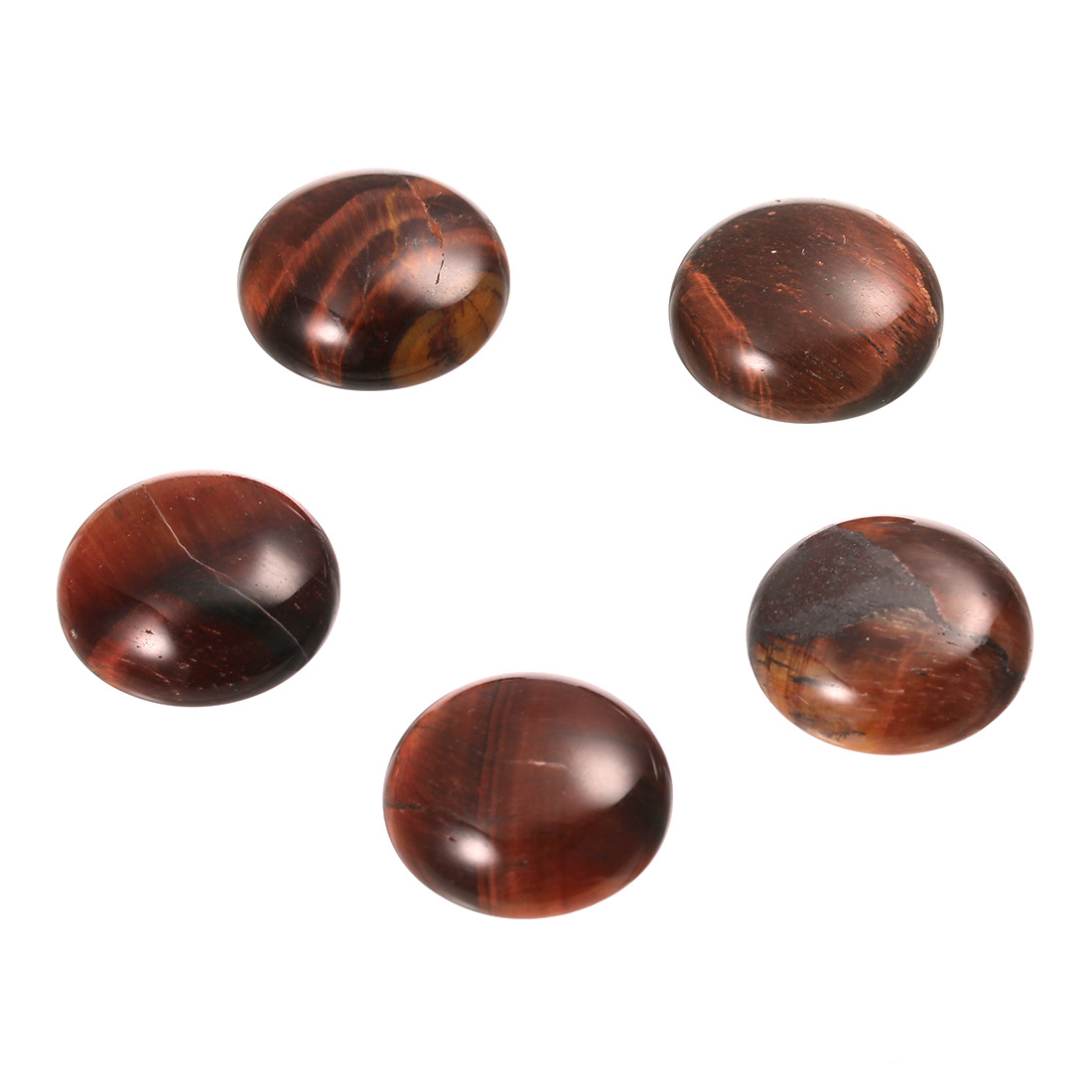 Tiger Eye Cabochon, different size for choice & flat back, 20PCs/Bag, Sold By Bag