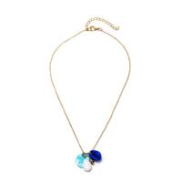 Shell Zinc Alloy Necklace, with Shell & Resin, plated, fashion jewelry & for woman Approx 18.1 Inch 