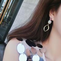 Resin Zinc Alloy Earring, with Resin, plated, for woman & hollow 53mm 