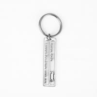 Stainless Steel Key Clasp, plated, Unisex 12*50mm 