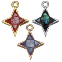 Brass Jewelry Pendants, with Abalone Shell, plated Approx 1mm 