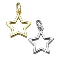 Brass Star Pendants, plated, for woman Approx 3mm 