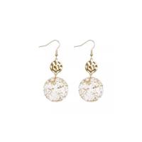 Zinc Alloy Drop Earring, with Acrylic, plated, vintage & for woman, golden 