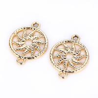 Zinc Alloy Charm Connector, gold color plated & 1/1 loop Approx 2mm, 10/Bag 