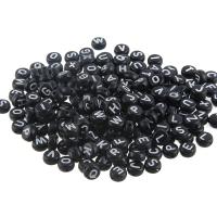 Acrylic Jewelry Beads, Flat Round 8*4mm Approx 2mm, 100/Bag 