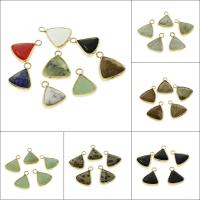 Gemstone Jewelry Pendant, Triangle, for woman Approx 2mm, 5/Bag 