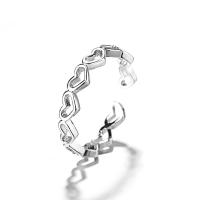 Стерлингового серебра кольцо, 925 пробы, Кольцевая форма, Женский, серебряный, 4mm, размер:5, продается PC