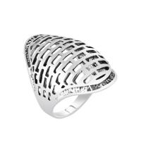 Zinc Alloy Finger Ring, for woman & hollow, silver color, US Ring 